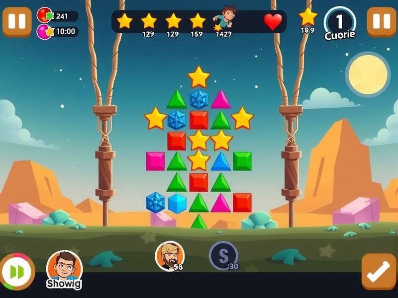 Chowk Stone Stars Main Gameplay Screen Chowk Stone Stars game screenshot showing colorful puzzle elements